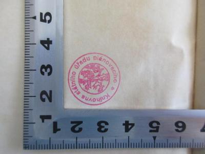 - (Bibliothek des Staatlichen Planungsamtes in Prag (Knihovna státního úřadu plánovacího v Praze)), Stempel: Berufsangabe/Titel/Branche; 'Knihovna státního úřadu plánovacího '.  (Prototyp)