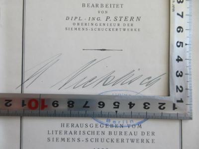- (Bibliothek Nicklisch;Nicklisch, Heinrich), Von Hand: Name; 'H. Nicklisch'. 