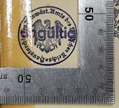 - (Hauptarchiv des Auswärtigen Amts des Deutschen Reichs), Stempel: Berufsangabe/Titel/Branche, Name, Emblem; 'Hauptarchiv des Auswärt. Amts des Deutschen Reichs'. 