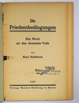 Ga 431 : Die Friedensbedingungen (1919)