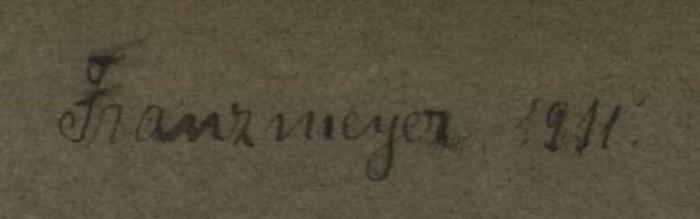 - (Franzmeyer, Heinz), Von Hand: Autogramm; 'Franzmeyer 1911'. 