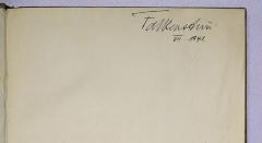 - (Falkenstein, Franz), Von Hand: Name, Datum, Autogramm; 'Falkenstein. VII.1941.'. 