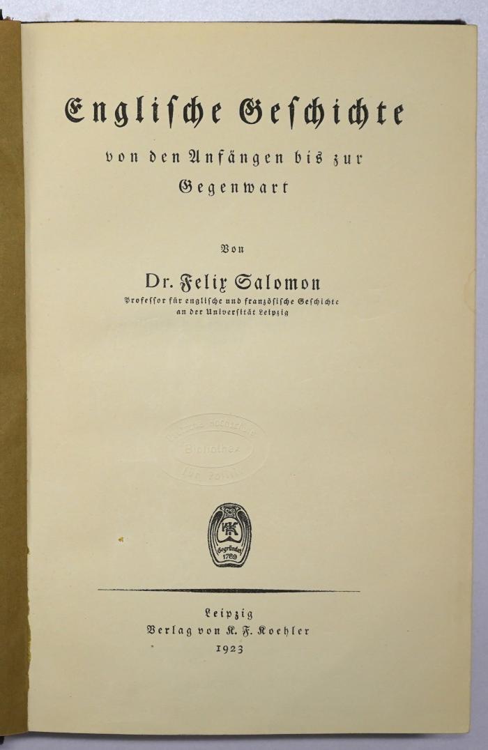 Ga 515 : Englische Geschichte (1923)