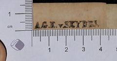- (Seydel, A.G.E.v.), Stempel: ; 'A.G.E. v. SEYDEL'. 