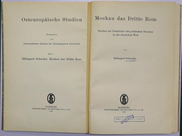 Ga 693<4.o> : Moskau das dritte Rom (1929)