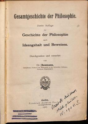 nc/k0580 : Gesamtgeschichte der Philosophie (1903)