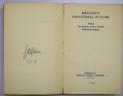 D 75 : Britain's Industrial Future (1928)