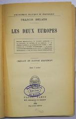 D 178 : Les Deux Europes (1929)