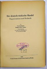 D 270 : Der deutsch-türkische Handel (1939)