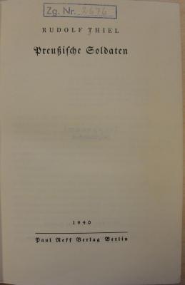 2676 : Preußische Soldaten  (1940)