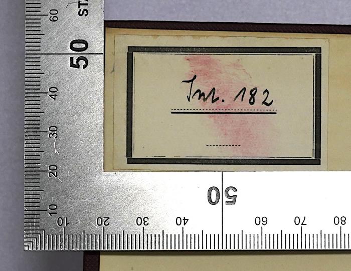 D 277 : British Budgets; Bd. 2 (1929);-, Etikett: Inventar-/ Zugangsnummer; 'Int. 182'