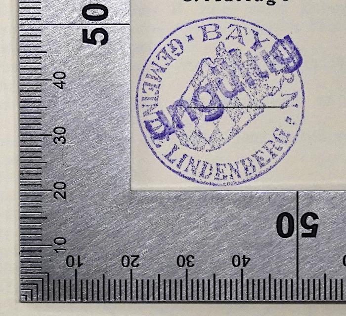 Gb 02-2<3>a : Deutsche Reichsgeschichte in Dokumenten. Band 2 (1934);-, Stempel: Ortsangabe, Wappen; 'Gemeinde Lindenberg Bayern'