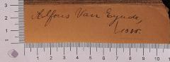 - (Eynden, Alfons von), Von Hand: Autogramm, Datum; 'Alfons Van Eynde, 1935'. 