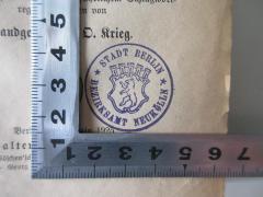 - (Bezirksamt Neukölln), Stempel: Berufsangabe/Titel/Branche; 'Stadt Berlin Bezirksamt Neukölln'.  (Prototyp)