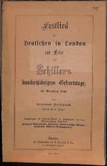 DLIT5549(4):29 : Festlied der Deutschen in London zur Feier von Schiller's hundertjährigem Geburtstage (1859)