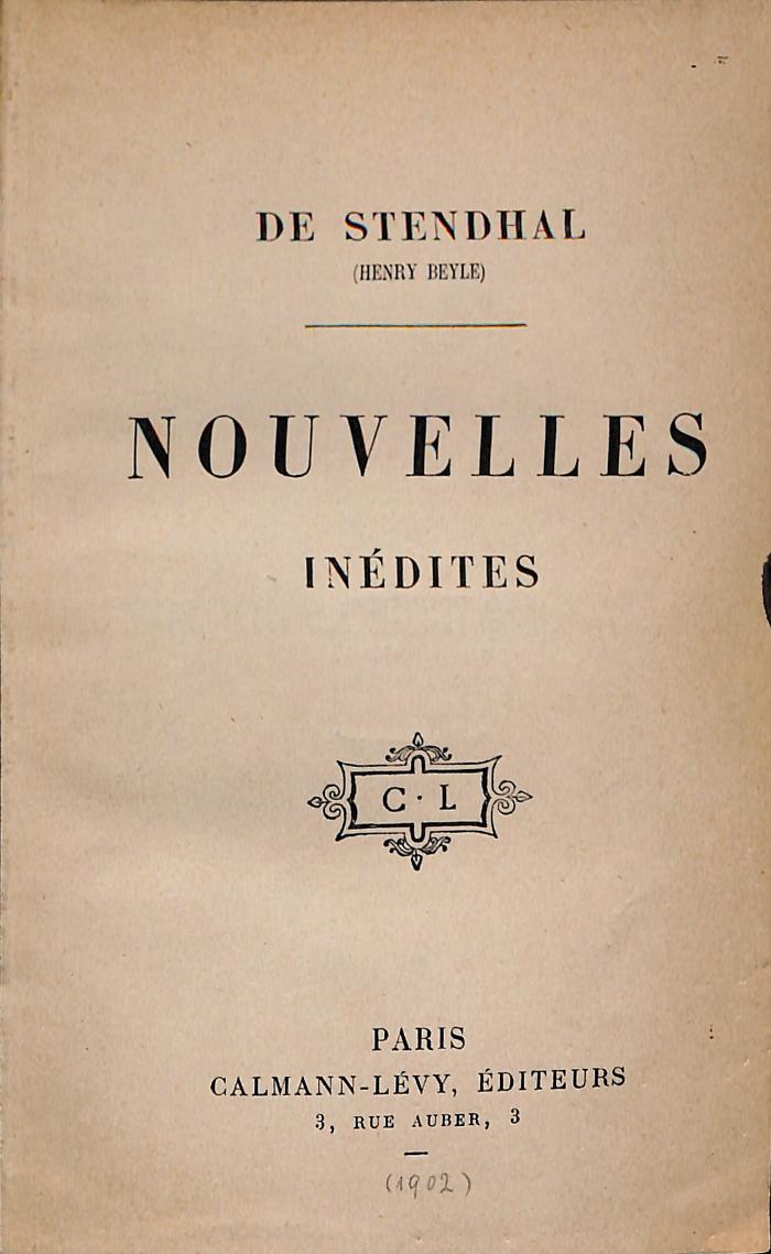 ALIT4335 : Nouvelles inédites (1902)