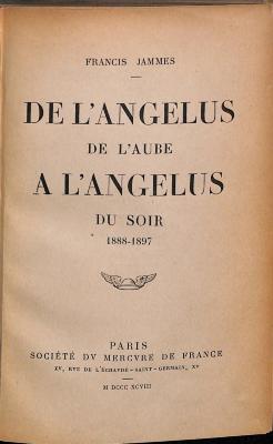 ALIT4354 : De l'Angelus de l'aube à l'Angelus du soir (1908)