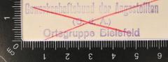 -, Stempel: Berufsangabe/Titel/Branche; 'Gewerkschaftsbund der Angestellten (G. d. A.) Ortsgruppe Bielefeld'