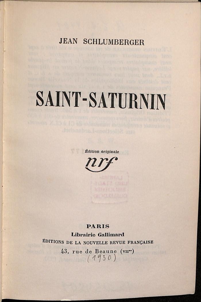 ALIT4401 : Saint-Saturnin ([1930])