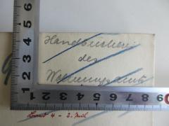 - (Bezirksamt Neukölln), Von Hand: Berufsangabe/Titel/Branche; 'Handbücherei des Wohnungsamts'. 