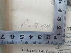 - (Handels- und Gewerbekammer in Prag (Obchodní a Zivnostenská Komora v Praze)), Von Hand: Inventar-/ Zugangsnummer; 'K. 2. XI.1911'. 