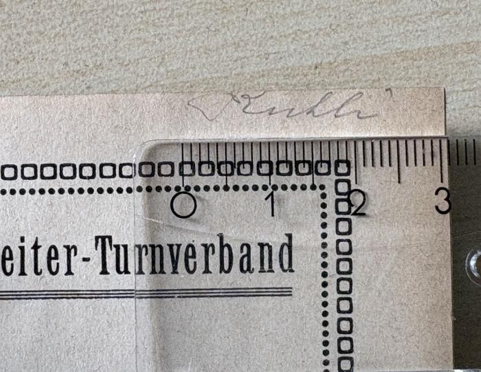 -, Von Hand: Notiz; 'Ruhl[i]'