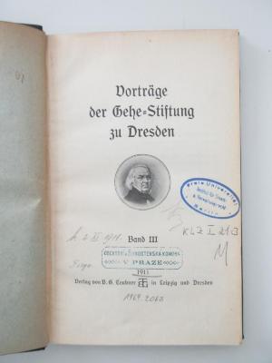 KLZ I 21-3 : Der Unternehmerstand : Vortrag gehalten in der Gehe-Stiftung zu Dresden am 8. Oktober 1910 (1911)