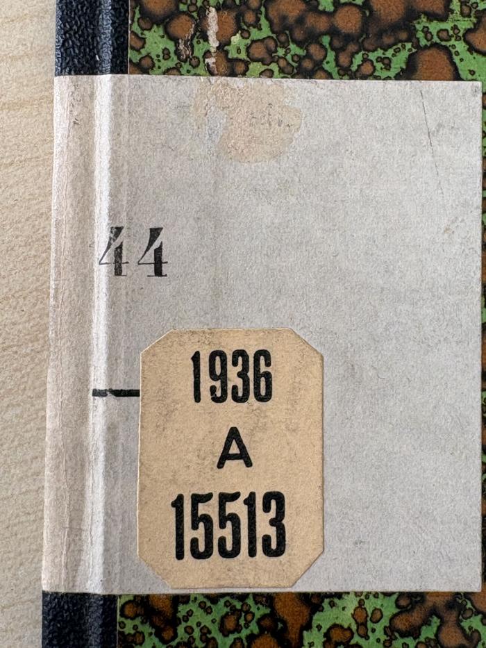 - (Arbeiter-Turn- und Sportschule), Etikett: Signatur; '44 
- '. 