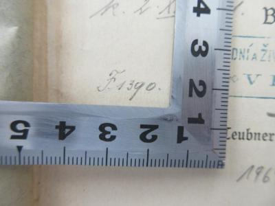 - (Handels- und Gewerbekammer in Prag (Obchodní a Zivnostenská Komora v Praze)), Von Hand: Signatur; 'F 1390'. 