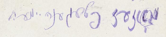 - (Flegenheimer, Moses), Von Hand: Name; 'מאזעז פלעגנהיימער
'. 