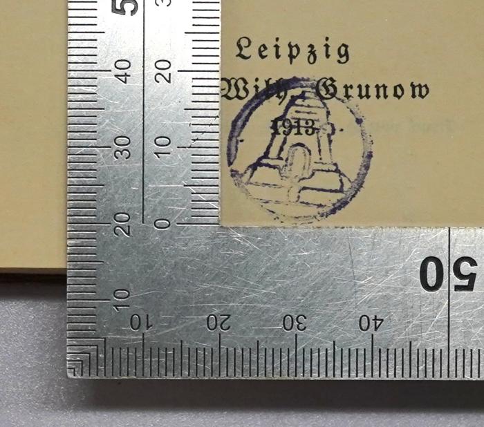 Da 85<3> : Volkswirtschaftslehre (1918);-, Stempel: Abbildung