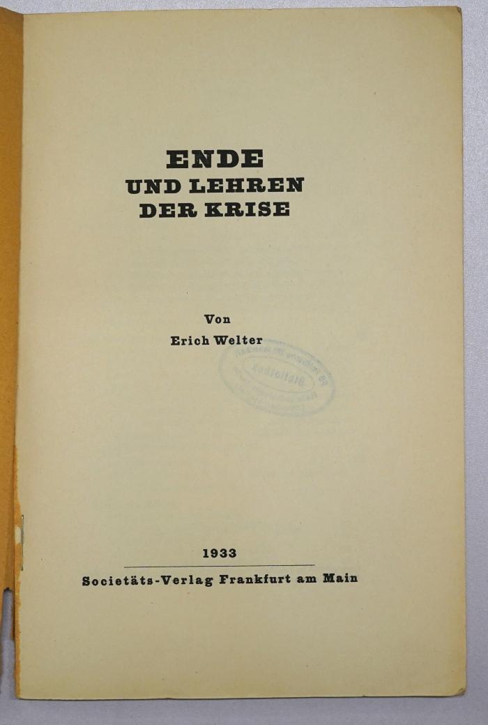 D 932b : Ende und Lehren der Krise