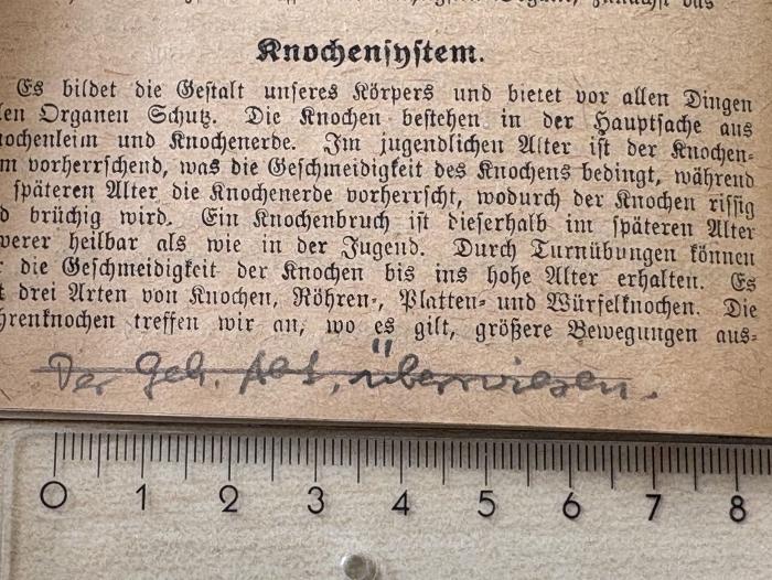 - (Deutsche Bücherei (Leipzig)), Durchgestrichen: Notiz; 'Der Geh.-Abt. überwiesen'.  (Prototyp)