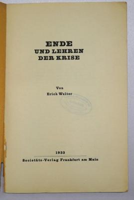 D 932b : Ende und Lehren der Krise