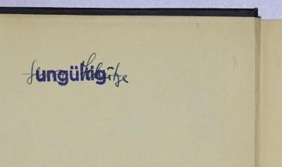 Da 155 : Hauptprobleme der theoretischen Volkswirtschaftslehre auf sozialorganischer Grundlage (1931);- (Schütze, Georg;Schütze, Georg), Von Hand: Autogramm, Name; 'Georg Schütze'. 