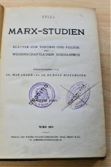 S 6 A 4875 : Das Finanzkapital : eine Studie über die jüngste Entwicklung des Kapitalismus (Marx-Studien ; 3). – Wien : Verl. d. Wiener Volksbuchhandlung Ignaz Brand & Co., 1910. - XI, 575 Seiten (1910)