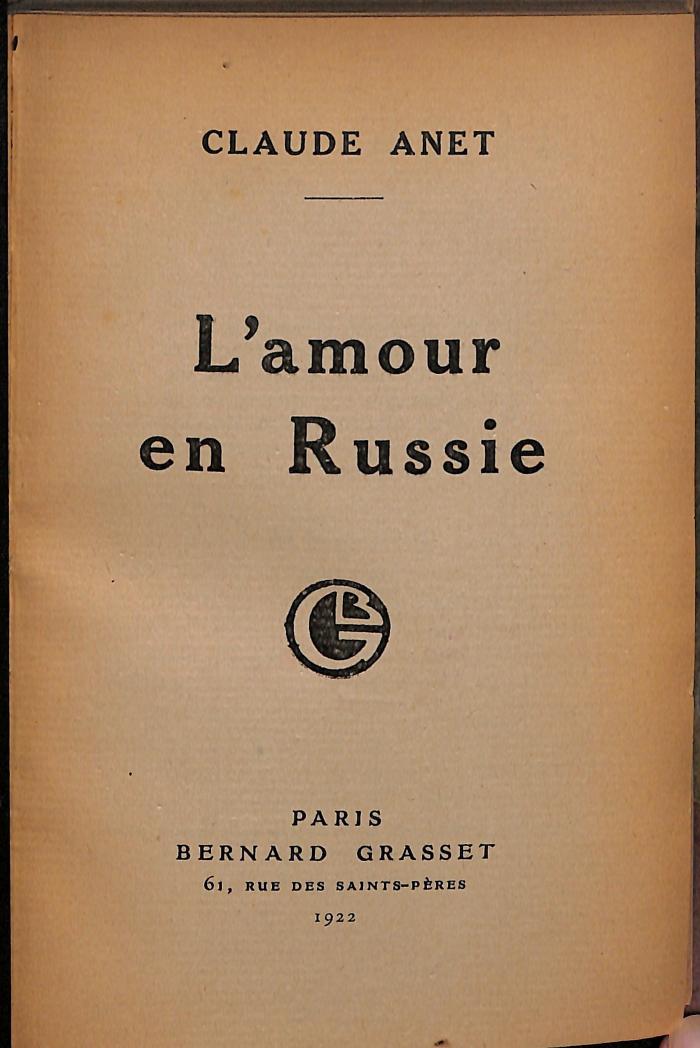 ALIT4413 : L' Amour en Russie (1922)