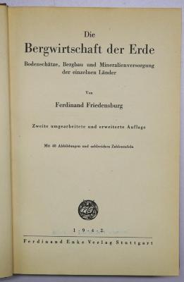 Da 269 : Die Bergwirtschaft der Erde (1942)