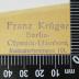 -, Stempel: Exlibris; 'Franz Krüger Berlin-Cöpenick-Uhlenhorst, Mahlsdorferstrasse 101.'