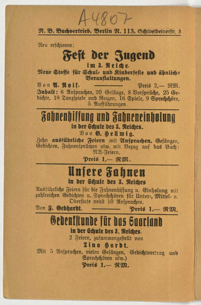 -, Von Hand: Nummer; 'A 4807'