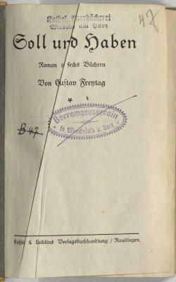 - (Borromäusverein), Stempel: Exlibris; 'Borromaeusverein In Wiedelah a. Harz'. 