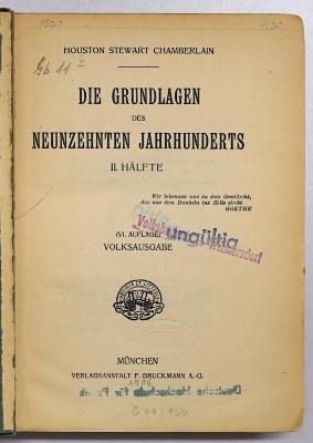 Gb 11<6> : Die Grundlagen des Neunzehnten Jahrhunderts II. Hälfte (1906)