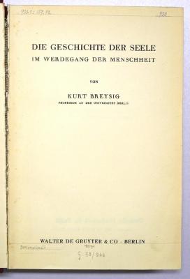 Gb 22 : Die Geschichte der Seele im Werdegang der Menschheit (1931)