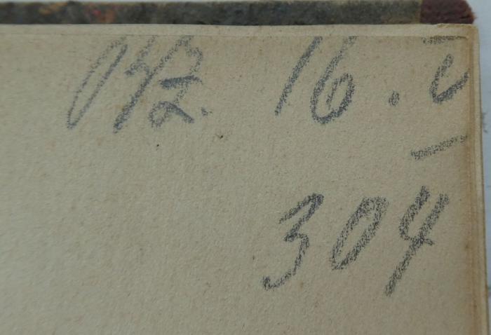 G45II / 816 (unbekannt), Von Hand: Nummer; '0[...]/Z. 16 . V 
304 '. ;Cm 5873: Das grosse Gebet : Neue Gedichte (1919)