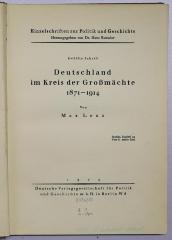 Gb 89a : Deutschland im Kreis der Großmächte 1871-1914 (1925)