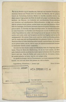 - (Institut für Zeitgeschichte (München)), Von Hand: Inventar-/ Zugangsnummer; '54/26150'. 