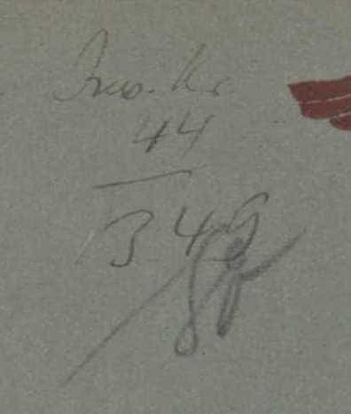 -, Von Hand: Inventar-/ Zugangsnummer; 'Inv. Nr. 44/349'