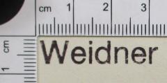 - (Weidner), Stempel: Exlibris; 'Weidner'. 