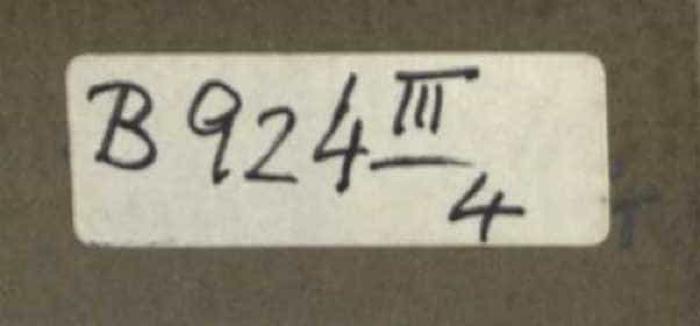 - (Dolezalek, Alexander), Etikett: Signatur; 'B 924 III 4'. 