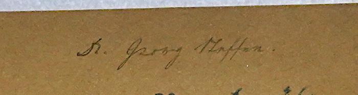 Ig 299 : Der Wettkampf der Deutschen und Slaven (1847);-, Von Hand: Autogramm, Name; 'Dr. Georg [St]effen.'